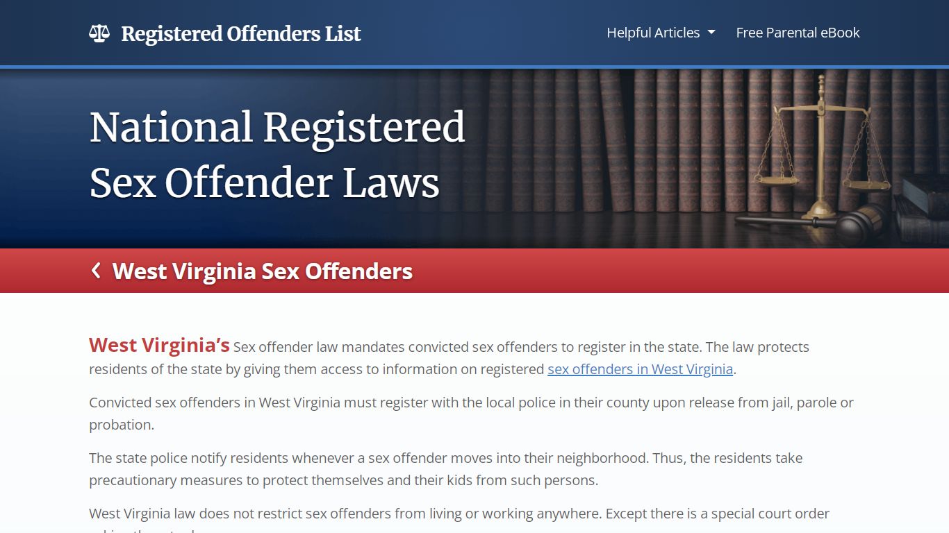 Registered Offenders List | Find Sex Offenders in West Virginia